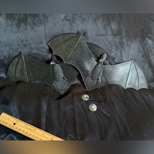 2 Vintage 80’s 12” rubber hanging bats Halloween decorations